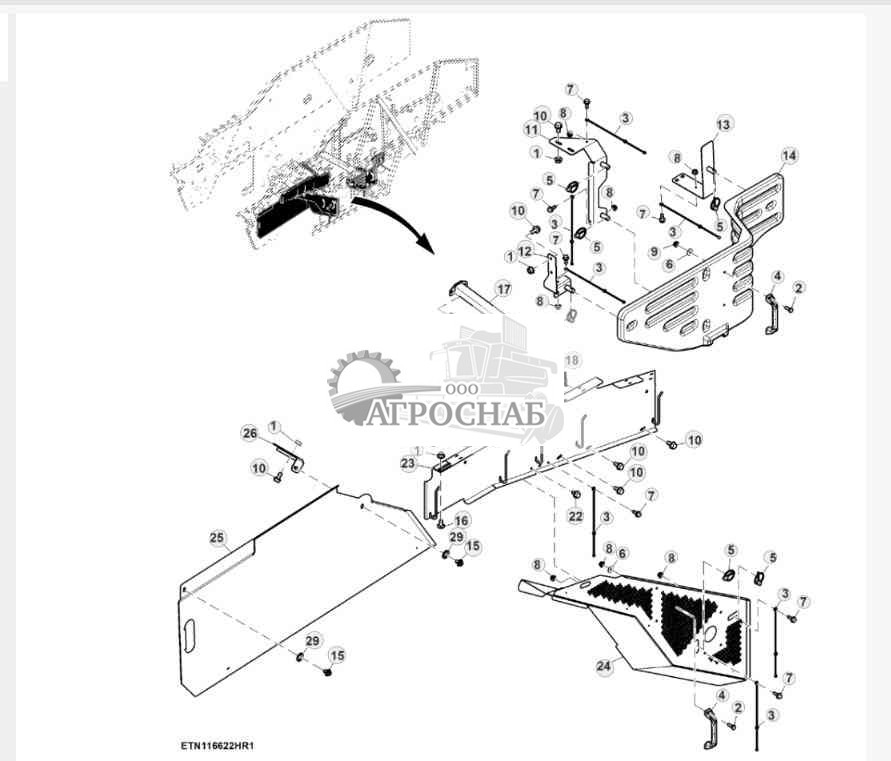 Комплект дверцы, декоративная, верхняя левая 